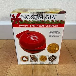 Mini Christmas Santa Waffle Maker